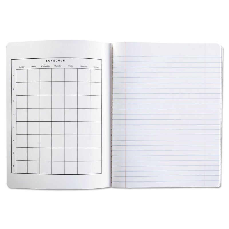 Universal UNV20936 9.75 in. x 7.5 in. 100-Sheet Composition Book - Wide/Legal Rule, Black Marble Cover (6/Pack) - Image 4